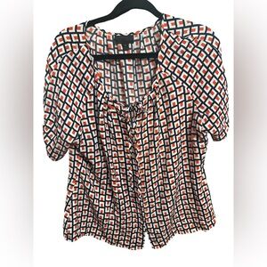 Worthington Vibrant Orange and Black Top